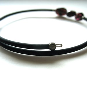 Garnet Bracelet, Garnet Stone Bracelet , Handmade Gemstone Cuff Bracelet image 2