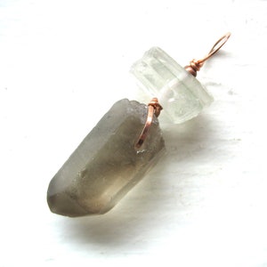 Smoky Quartz Crystal Point Gemstone Pendant Necklace Jewelry Handmade in USA
