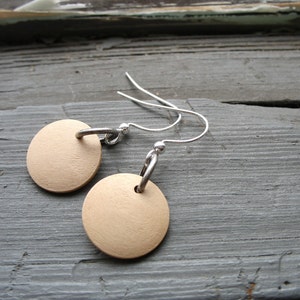 Wood Earrings, Maple Wood Earrings, Blond Maple Wood Dangle Drop Earrings, Handmade Wood Jewelry image 3