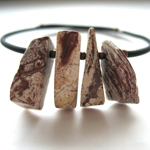 Jasper Gemstone Cuff Beaded Bracelet Jewelry Handmade in USA