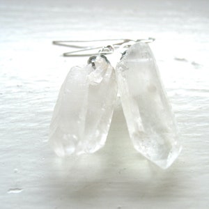 Quartz Crystal Point Gemstone Earrings Jewelry Handmade in USA image 8
