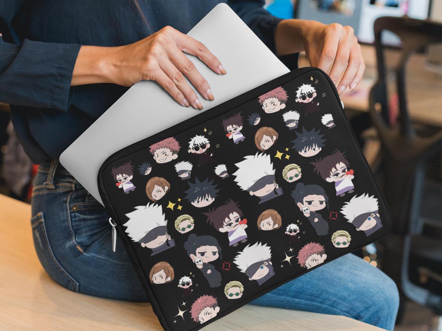 JJK Gojo Satoru Nobara Nanami Choso Suguru Manga Anime Kawaii Japanese laptop sleeve Gift for anime fan Manga lover