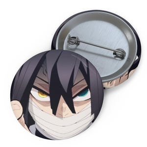 Demon Slayer Manga Webtoon Anime Pin Buttons Custom Pin Buttons Gift for friends Anime Gift