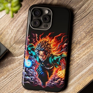 Tanjiro Kamado phone case Anime phone case Demon Slayer phone case Iphone phone case Samsung Galaxy phone case Google Pixel phone case