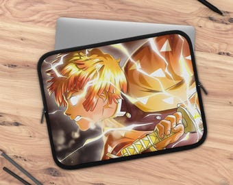Zenitsu Agatsuma Demon Slayer Kimetsu no Yaiba Manga laptop sleeve Custom laptop sleeve Kawaii laptop sleeve japanese laptop sleeve