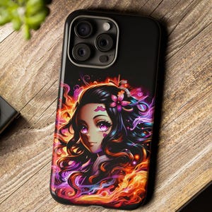 Nezuko Kamado phone case Anime phone case Demon Slayer phone case Iphone phone case Samsung Galaxy phone case Google Pixel phone case