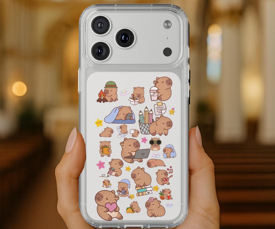 Cute Capybara Phone Case, Kawaii Capybara Clear Case, Cute Animal Phone ...
