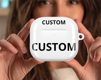 Etui ochronne CUSTOM AirPods 1, 2, 3, 4, pełne, błyszczące, z karabińczykiem