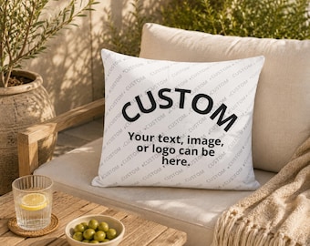 Custom Pillow Cover, Personalized Throw Pillowcase, Custom Photo Logo Text Cushion, Personalized Gift Home Decor