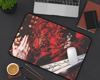 Alucard Hellsing Manga Desk Mat Anime mouse pads Custom mouse pad Gift for friends Kawaii mouse pad japanese mouse pad