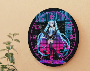 Anime Wall Clock | Manga-Inspired Room Decor | Kawaii Anime Gift for Him Her | Otaku Merch | Anime Wall Art | Gift for Anime Fans