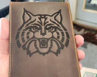 Golf Scorecard and Yardage Book Holder Personalized Custom Golf Gift Genuine Leather Engraved Golf Gift for dad Golf Gift for him
