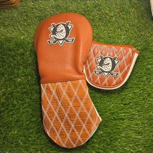 Custom Leather Driver Head Cover, Personalized Golf Headcover, Fathers Day Gift, Handmade Golf Headcover
