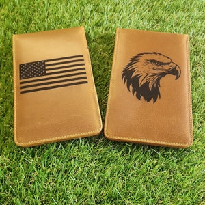 Genuine Leather Golf Gift Golf Gift for him Engraved Personalized Leather Yardage Book scorecard holder custom Golf Gift logo scorecard