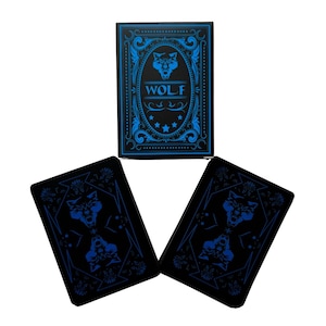 Cartes à jouer de poker premium Wolf, decks de poker, imperméables et flexibles, idéales pour les jeux de cartes et les cadeaux