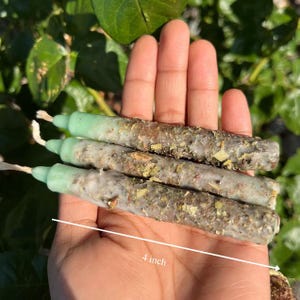 3 Money Spell Candles: Abundance & Prosperity, Herb Dressed