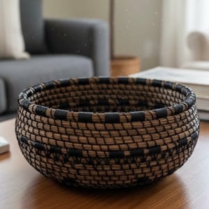 Black Beauty Pine Needle Basket