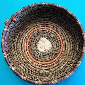 Scallop Shell Pine Needle Basket