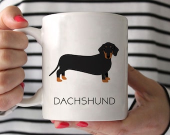 Dachshund Coffee Mug - Dachshund Ceramic Mug  - Dog Mug - Gift for Coffee Lovers - Dachshund Lover Gift - Doxie Mug - Weiner Dog Mug