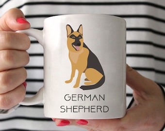 German Shepherd Coffee Mug - German Shepherd Ceramic Mug  - Dog Mug - Gift for Coffee Lovers - German Shepherd Lover Gift