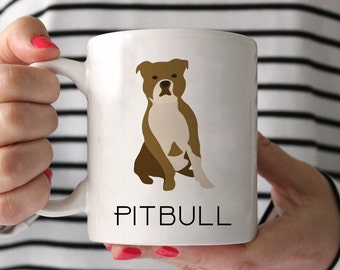 Pitbull Coffee Mug - Pitbull Ceramic Mug  - Dog Mug - Gift for Coffee Lovers - Pitbull Lover Gift - Pitbull lover mug - Pitbull decor