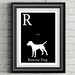 Alphabet Art Print - Dog Art Print - R is for Rescue Dog Art Print ...