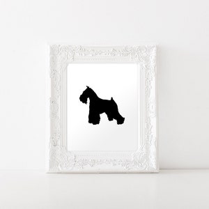 Schnauzer Art Print - Miniature Schnauzer Silhouette Print - INSTANT DIGITAL DOWNLOAD