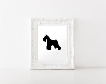 Schnauzer Art Print - Miniature Schnauzer Silhouette Print - INSTANT DIGITAL DOWNLOAD