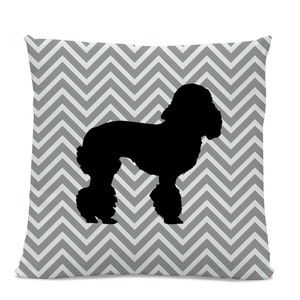 dog breed pillow Pug Silhouette Pillow Dog Pillow Gray Chevron Pillow Chevron Teal Pug Pillow Pug Decor