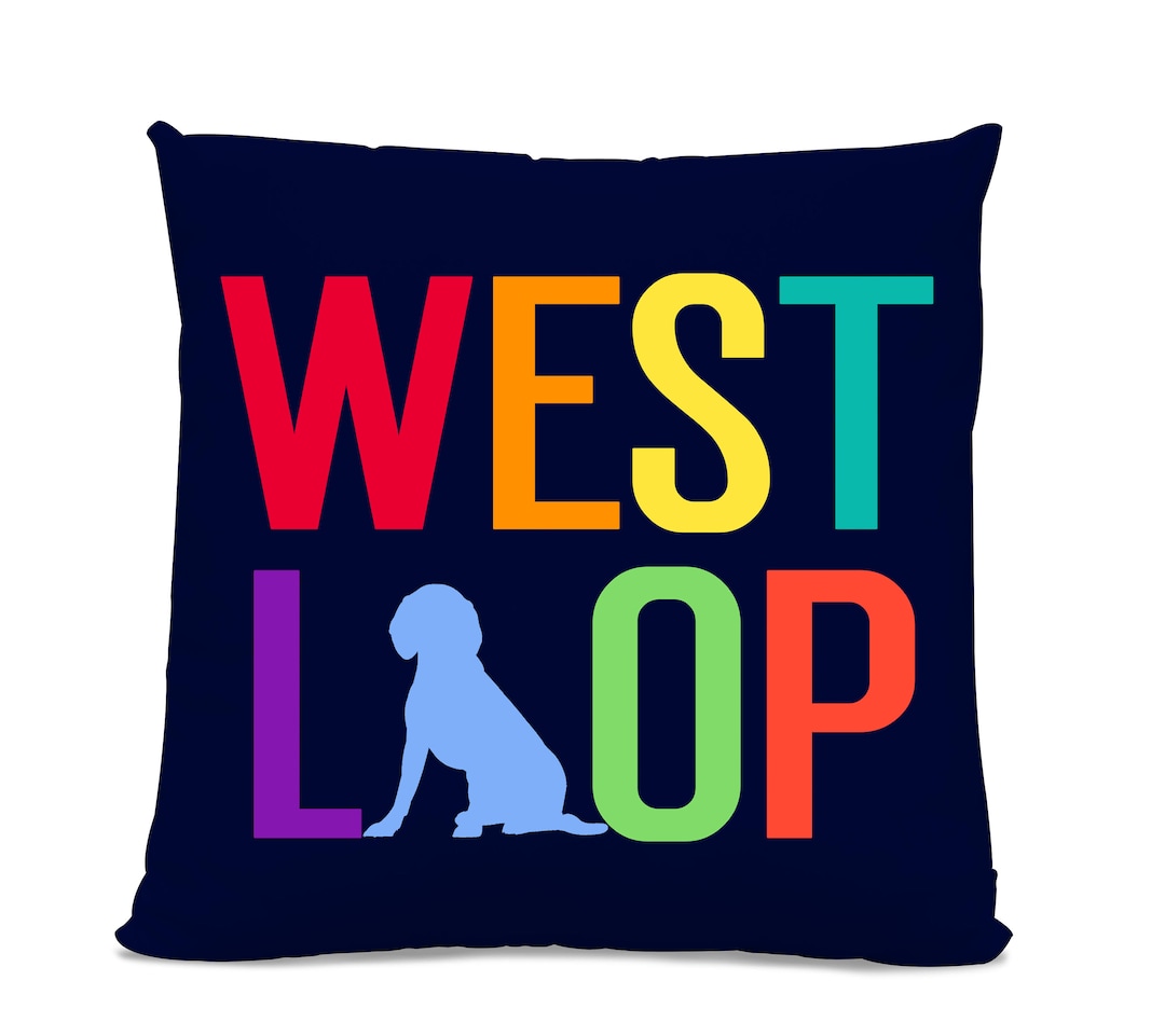 West Loop Beagle Pillow Chicago Neighborhood Home Decor Beagle Pillow