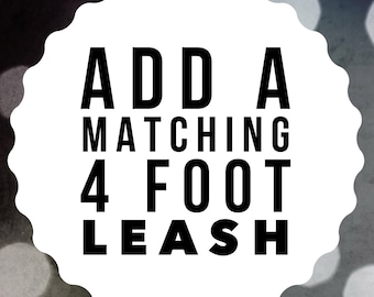Add a Matching 4 Foot Leash