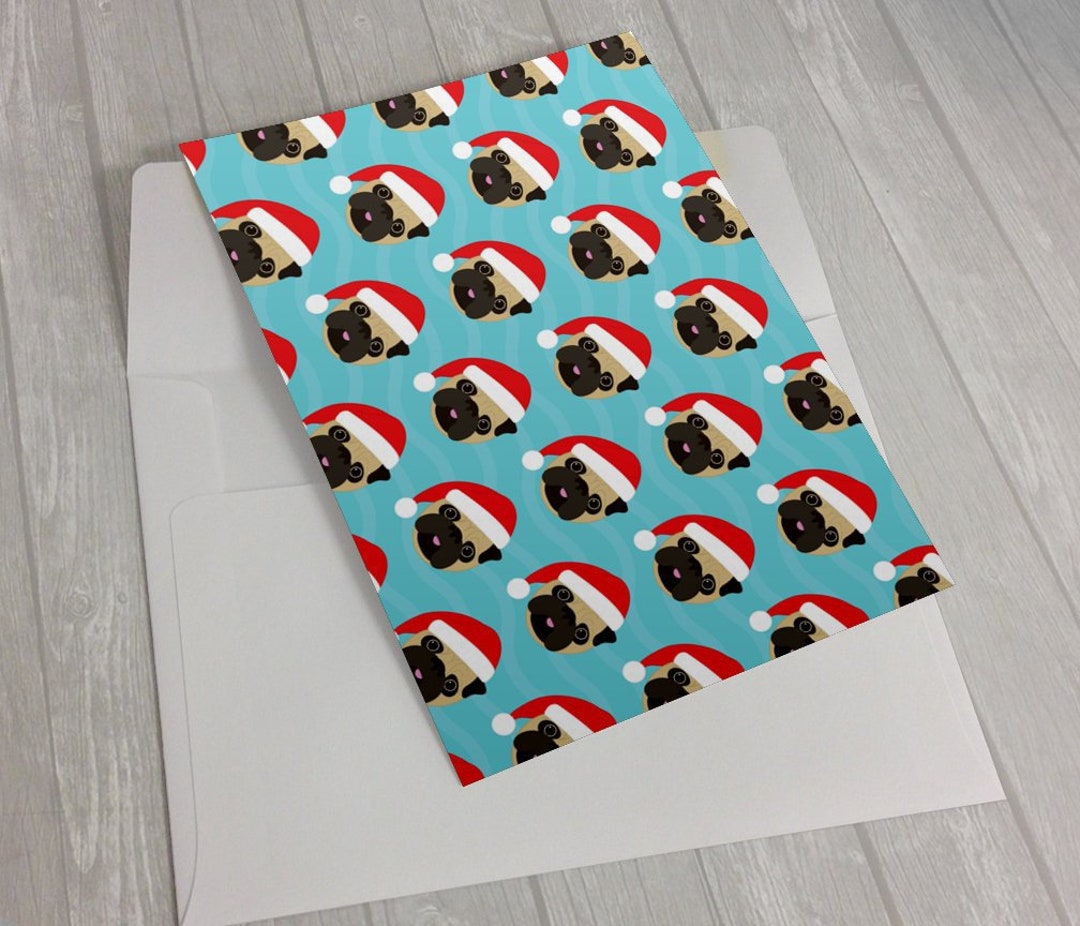 Santa Pug Holiday Card – Funny Dog Christmas Card - Etsy