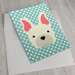 Hundegrüße-Französische Bulldog-Grußkarte-Karte für Hundeliebhaber-Hundeliebhaberkarte-Notizbuch für Hundeliebhaber-Frenchie Grußkarte