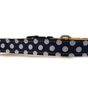 Navy Blue and White Polka Dot Dog Collar Navy Dot Dog Collar - Etsy