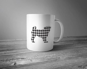 Pug Coffee Mug - Houndstooth Pug Ceramic Mug  - Pug Mug - Dog Mug - Gift for Coffee Lovers - Pug Lover Gift - Graphic Art Mug - Dog Lovers
