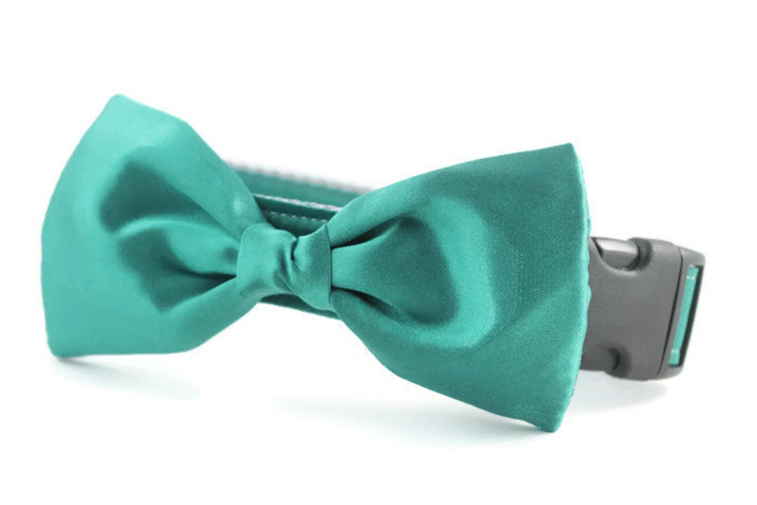 Teal Bow Tie Dog Collar Dog Bow Tie Collar Wedding Attire for Dogs Dog