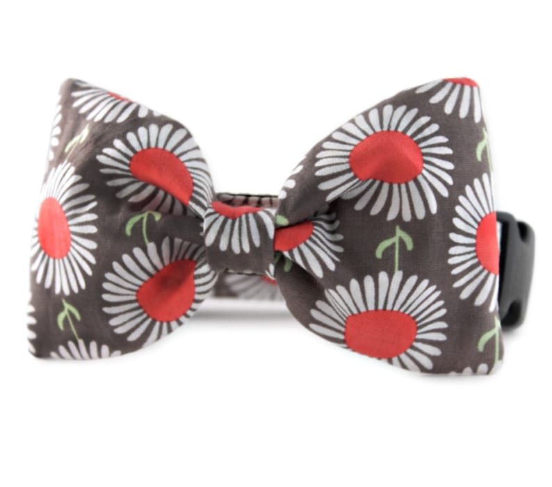 Daisy Bow Tie Dog Collar Flower Bow Tie Dog Collar Dog Etsy