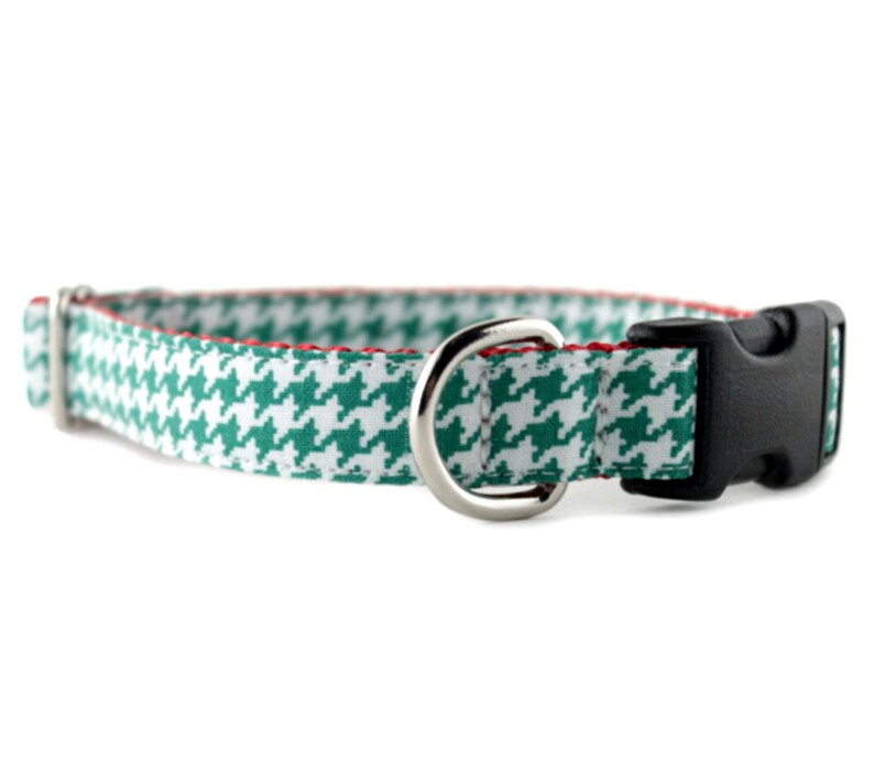 Houndstooth Bow Tie Dog Collar Green Houndstooth Bow Tie Dog Etsy