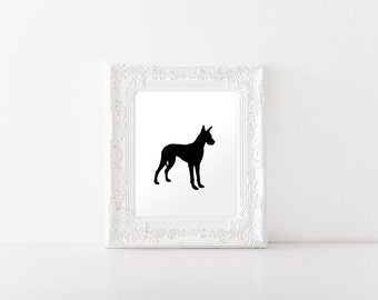 Great Dane Silhouette Art Print - Minimalist Dog Lover Decor (Digital Download)