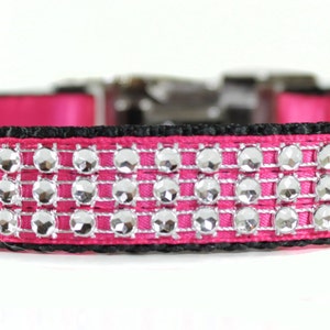 Bling Dog Collar-Pink Satin Bling Dog Collar-funkelnden Hundekragen-ausgefallene Hundekragen-rosa Hundekragen-High-End-Hundekragen