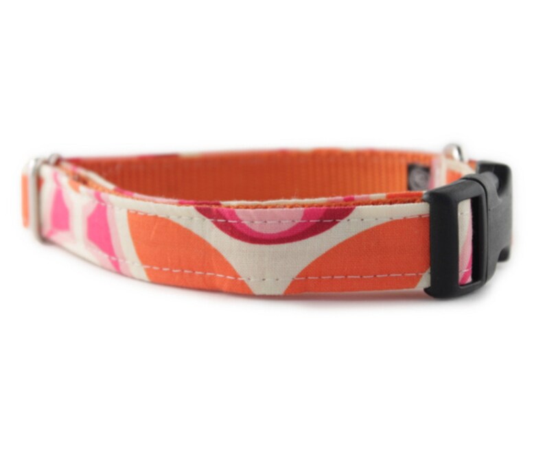 Pink and Orange Floral Dog Collar Camilla Collar Etsy