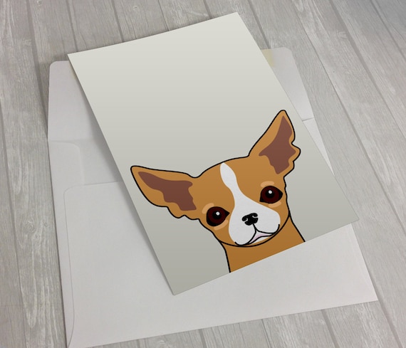 Chihuahua Greeting Card Chiwawa Greeting Card Card for