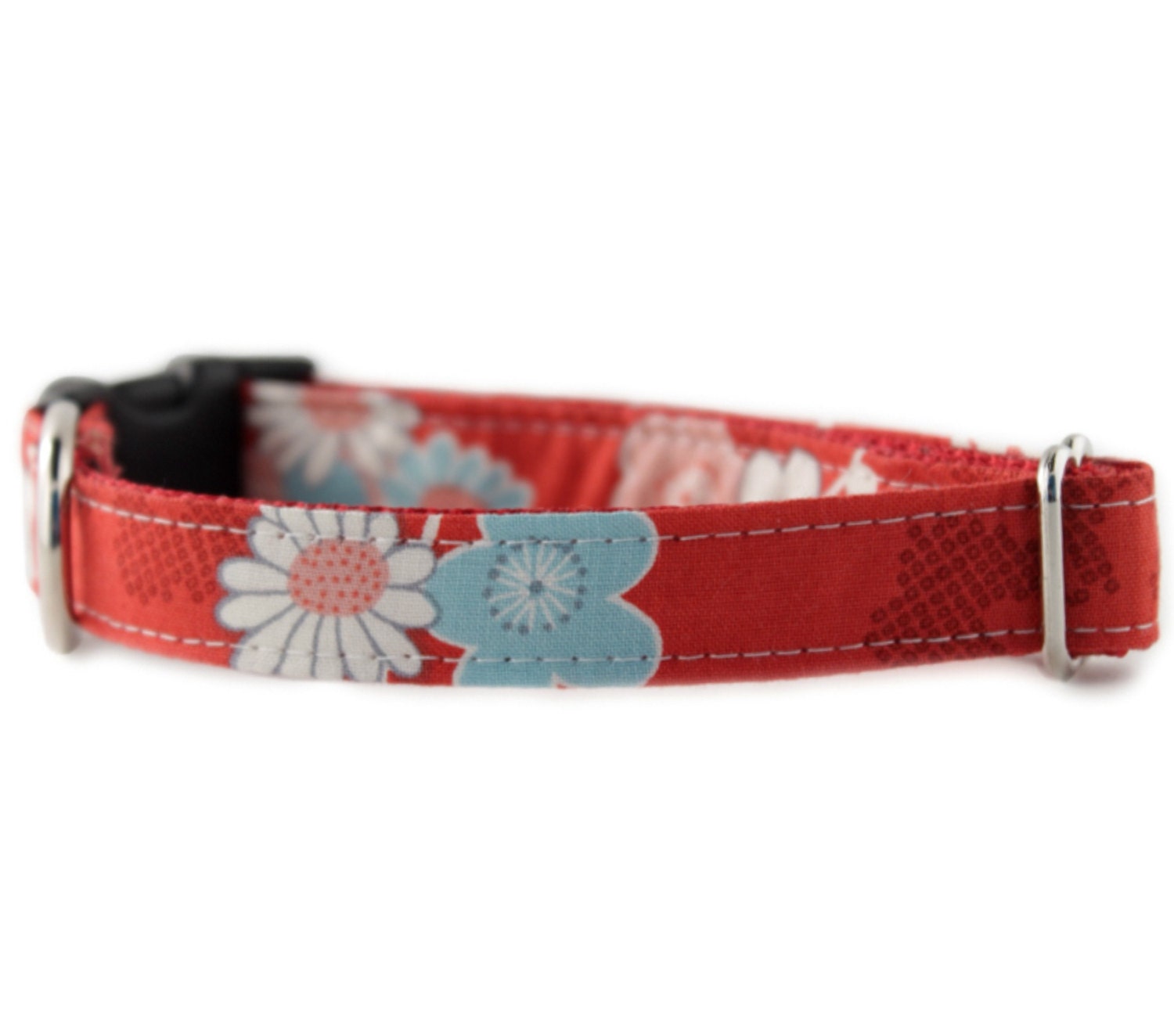 Red Dog Collar Azalea in Red Dog Collar Adjustable Dog Etsy