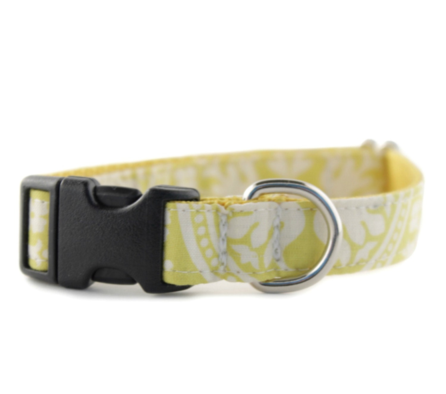 Yellow Dog Collar Yellow and White Dog Collar Solana Dog Etsy