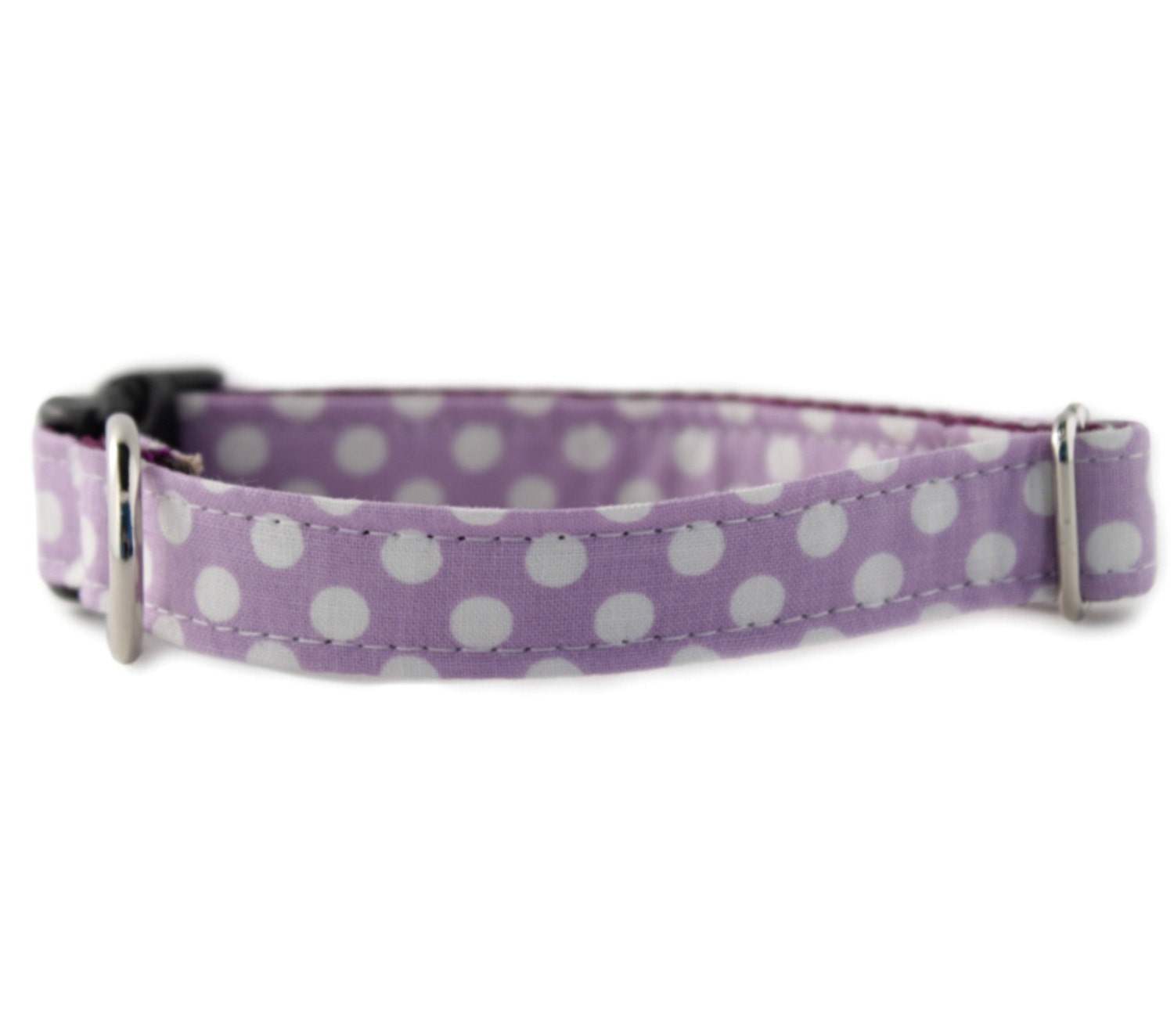 RED & WHITE GLITTER LEATHER POLKA DOT DOG COLLAR & LEASH SET