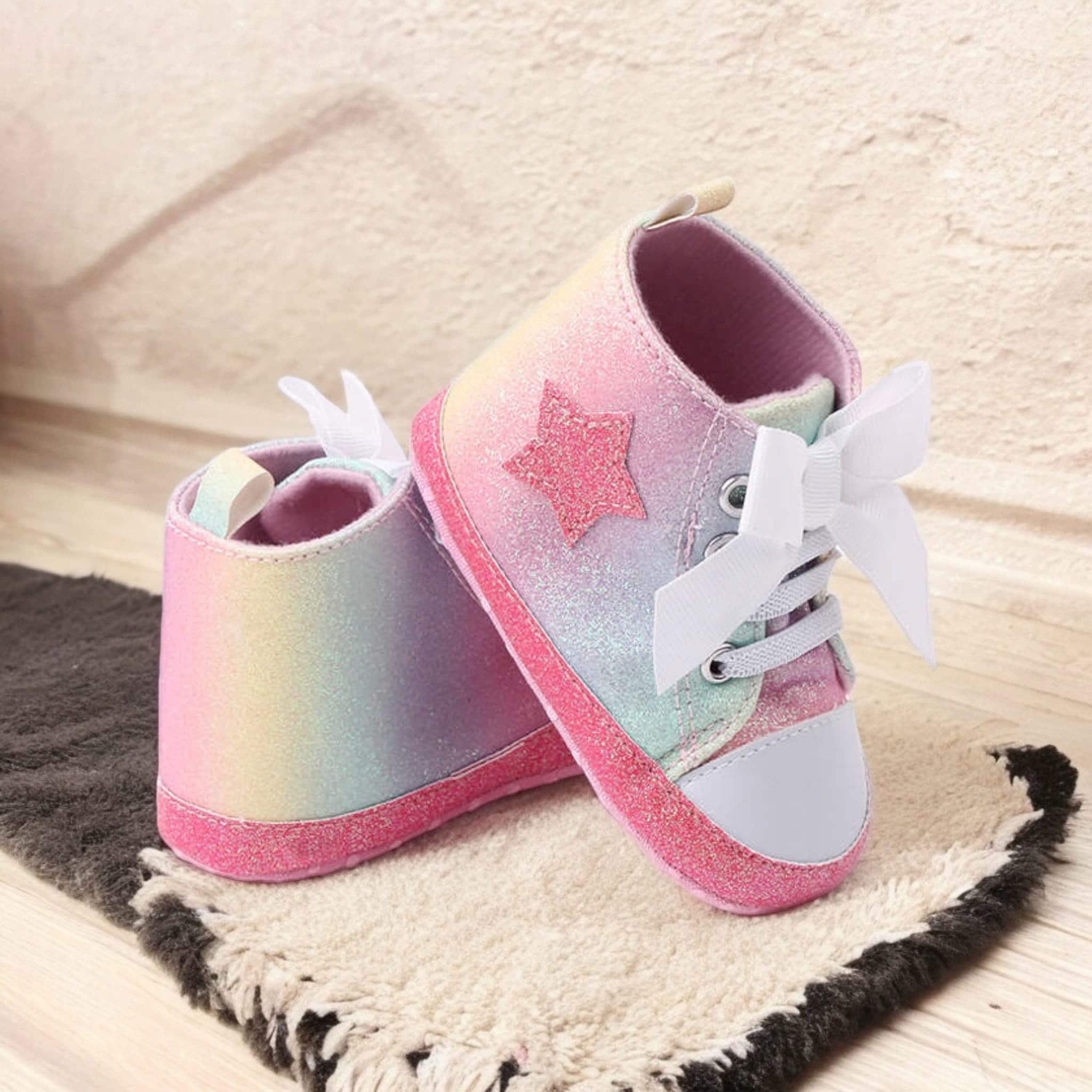 Star Printed Summer Shoes For Baby Girl