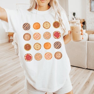 Thanksgiving Pies Comfort Colors® T-shirt, Pie Lover Shirt, Pumpkin Pie Tee, Thanksgiving T-shirt, Autumn Aesthetic, Fall Lover Gift