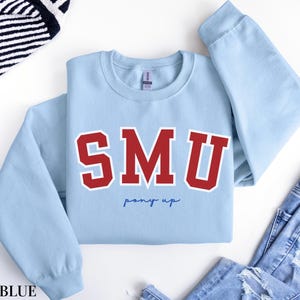 SMU Football Sweatshirt, Pony Up Crewneck, College Football Sweater, College Game Day, Varsity Crewneck, SMU Mustangs Fan Student Gift,
