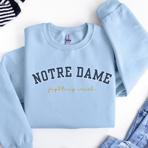 Notre Dame Sweatshirt, Fighting Irish Crewneck, ND Sweater, College Football Crewneck, College Game Day, Varsity Crewneck, Notre Dame Fan