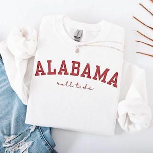 University of Alabama Sweatshirt, Bama Crewneck, Roll Tide Sweater, Alabama Football Crewneck, College Game Day Apparel, Varsity Crewneck